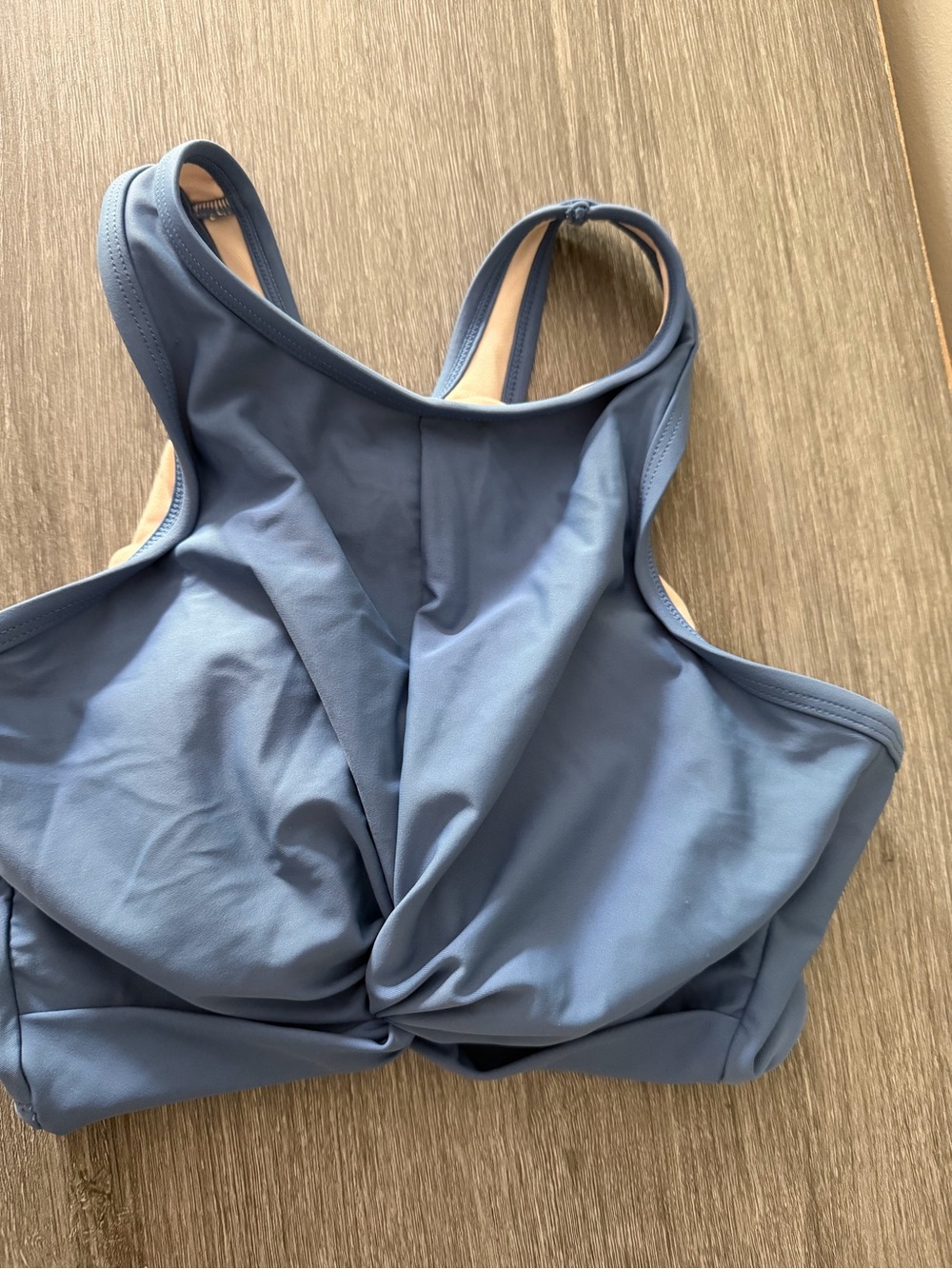 Kona Sol Blue Twist Front Bikini Top